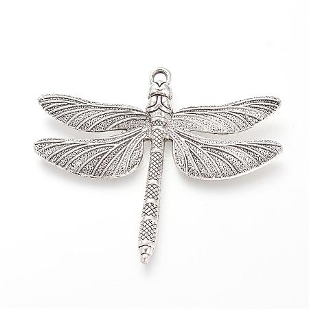 Tibetan Style Alloy Big Pendants TIBE-S302-01AS-NR-1