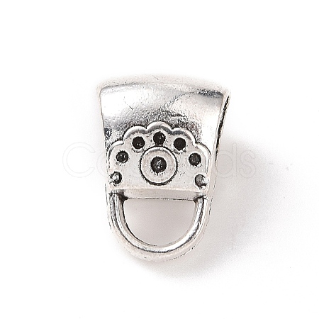 Tibetan Style Alloy Tube Bails PALLOY-P293-196-1