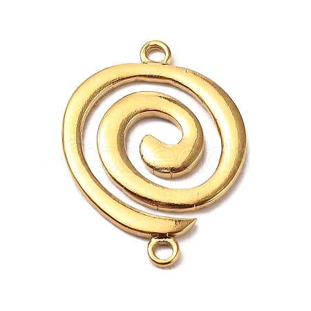 304 Stainless Steel Spiral Connector Charms STAS-P395-06G-1