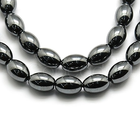Non-magnetic Synthetic Hematite Oval Beads Strands X-G-F161-32C-1