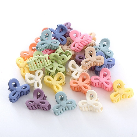 Bowknot Plastic Claw Hair Clips OHAR-P021-09A-09-1