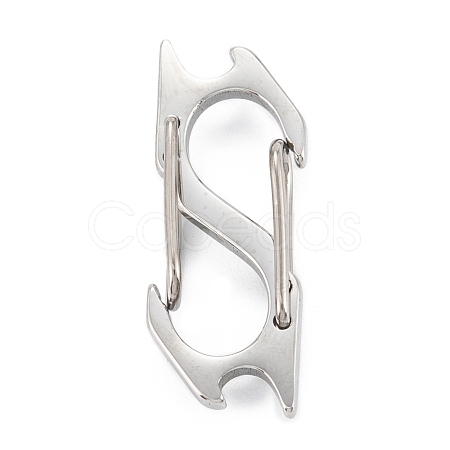Non-Tarnish 304 Stainless Steel S-Hook Clasps STAS-C024-07P-1