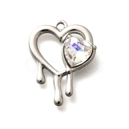 304 Stainless Steel Pendants STAS-Q346-10P-09-1