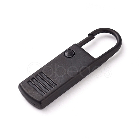 Zinc Alloy Replacement Zipper Pull Tabs PALLOY-WH0068-39B-1