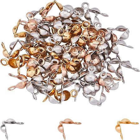 PVD Vacuum Plating 304 Stainless Steel Bead Tips Knot Covers STAS-UN0005-87-1
