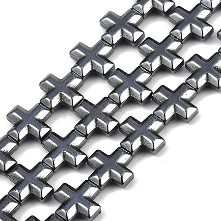 Electroplated Synthetic Non-magnetic Hematite Beads Strands G-K375-E02-02-1