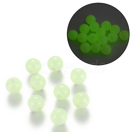 Luminous Acrylic Round Beads LACR-R002-12mm-01-1