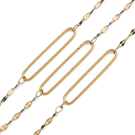 304 Stainless Steel Enamel Dapped Chain Oval Link Chains CHS-K021-15G-07-1