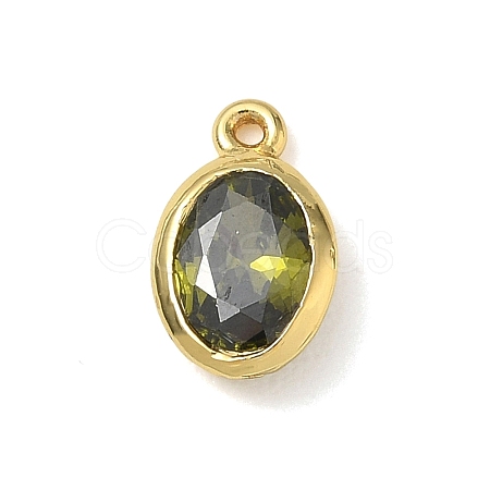 Brass Pave Cubic Zirconia Charms KK-CBA74BF-02G-02-1