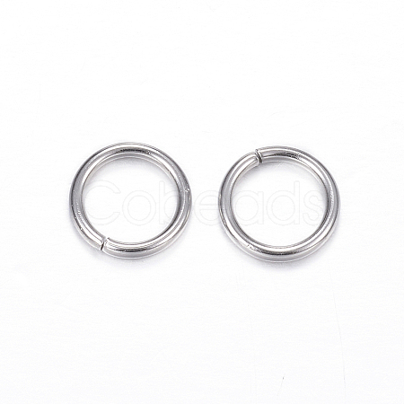 Tarnish Resistant 304 Stainless Steel Open Jump Rings X-STAS-D447-09-1