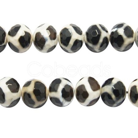 Tibetan Style Turtle Back Pattern dZi Beads G-H1454-1-1