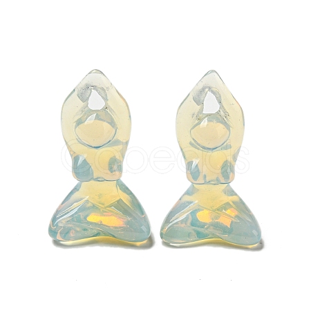 Opalite Carved Yoga Goddess Figurines DJEW-D012-06G-1