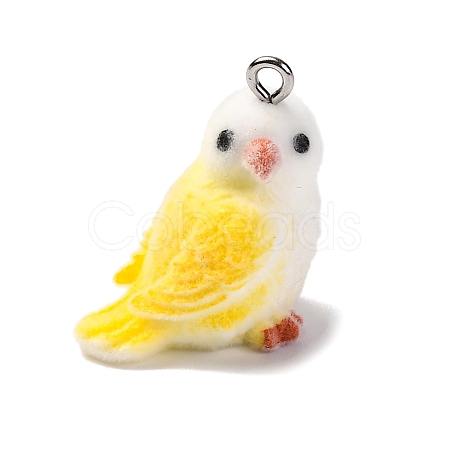 Flocky Resin Pendants RESI-Q011-03A-1
