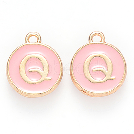 Golden Plated Alloy Enamel Charms ENAM-S118-07Q-1