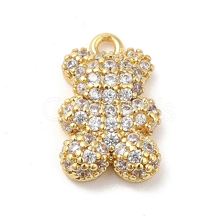 Brass Micro Pave Cubic Zirconia Pendants KK-Q772-05G-1