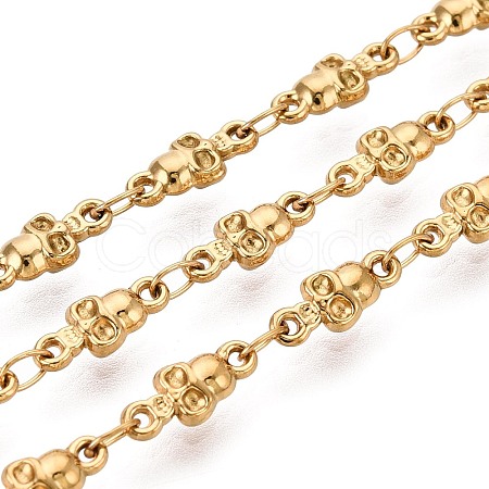 5M 304 Stainless Steel Skull Link Chains CHS-T071-42G-1