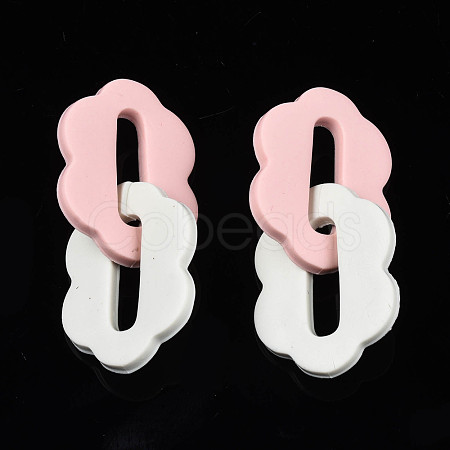 Handmade Polymer Clay Linking Rings CLAY-N010-032-03-1