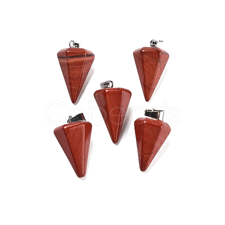 Cone/Spike/Pendulum Synthetic Red Jasper Pendants G-R278-72-1