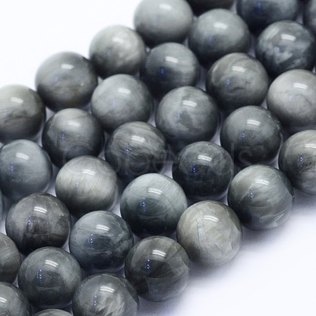 Natural Hawk's Eye Beads Strands G-L478-03-8mm-1