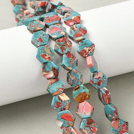 Dyed Synthetic Imperial Jasper Beads Strands G-D337-10mm-A03-1