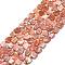 Natural Sunstone Beads Strands, Square, 10x10x5mm, Hole: 1mm, about 35pcs/strand, 15.55 inch(39.5cm)