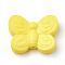 Food Grade Eco-Friendly Silicone Focal Beads, Chewing Beads For Teethers, DIY Nursing Necklaces Making, Butterfly, Yellow, 20x25x6mm, Hole: 2mm