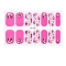 Full Cover Nail Stickers, 3D Nail Decals, Self-Adhesive, with Glass & Rhinestone & Plastic, for Nail Tips Decorations, Orchid, 24x8.5~15mm, 24pcs/sheets