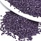 11/0 Grade A Baking Paint Glass Seed Beads, Cylinder, Uniform Seed Bead Size, Opaque Colours Luster, Indigo, about 1.5x1mm, Hole: 0.5mm, about 2000pcs/10g