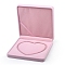 Velvet Necklace Boxes, Jewelry Packaging Box, Square, PeachPuff, 19x19x4cm