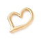 PVD Vacuum Plating 201 Stainless Steel Linking Rings, Asymmetrical Heart, Golden, 16x12x2.5mm, Inner Diameter: 10mm