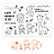 PVC Plastic Stamps, for DIY Scrapbooking, Photo Album Decorative, Cards Making, Stamp Sheets, Animal Pattern, 16x11x0.3cm