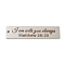 Non-Tarnish 201 Stainless Steel Big Pendants, Rectangle with Word I am with you Always Charms, Stainless Steel Color, 50x12x1.5mm, Hole: 2mm