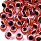 Round Evil Eye Resin Beads, Red, 11.5~12x11mm, Hole: 2.5mm