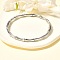 304 Stainless Steel Bamboo Joint Hinged Bangle, Stainless Steel Color, Inner Diameter: 1-7/8x2-1/4 inch(4.75x5.75cm)