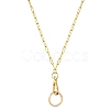 Stainless Steel Paperclip Chains Keychain HJEW-SW00179-01-1