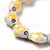 Handmade Printed Porcelain Beads PORC-F005-03B-6