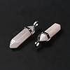 Natural Rose Quartz Double Terminated Pointed Pendants G-D415-12-2