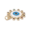 Brass Colorful Cubic Zirconia Pendants KK-E068-VA207-2-3