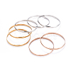 Fashion 201 Stainless Steel Bangle Sets X-BJEW-L664-024D-M-1-3