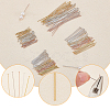 200Pcs 20 Styles Brass Flat Head Pins KK-BC0009-19-4