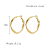 304 Stainless Steel Hoop Earrings for Women QX9021-6-1