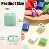 40Pcs 10 Colors ABS Plastic Slide Charms MACR-CJ0002-47-2