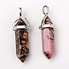 Natural Rhodonite Double Terminated Pointed Pendants G-F295-05D-2