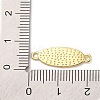 Beach Theme Rack Plating Brass Oval Connector Charms KK-P261-08F-G14-3