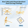14Pcs Brass Stud Earring Findings KK-BBC0028-66G-2