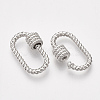 Brass Screw Carabiner Lock Charms KK-T047-02P-3