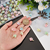 50Pcs 5 Colors Luminous Glass Pendants GLAA-PH0002-59-3