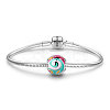 Rondelle Rhodium Plated 925 Sterling Silver Mystic Sky TS-C-038-3