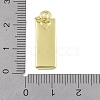 Brass Micro Pave Clear Cubic Zirconia Pendants KK-P266-06G-R-3