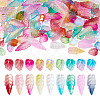 120Pcs 2 Styles Autumn Theme Two-Tone Transparent Glass Charms EGLA-TA0013-49-2